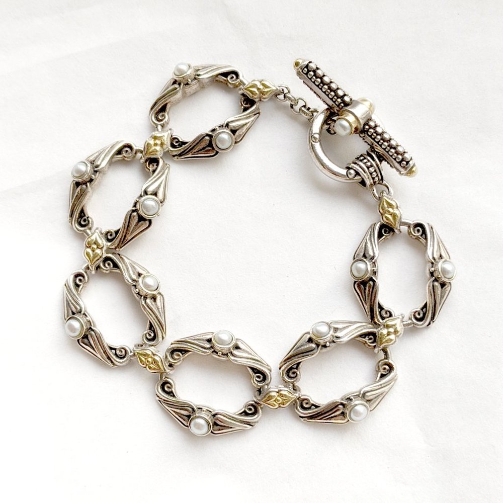 Konstantino Open Link Pearl Bracelet